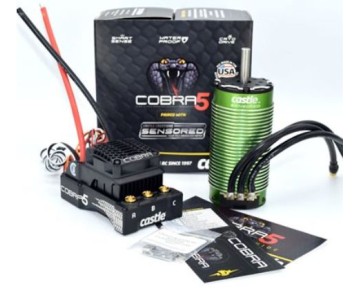 Castle Creations Cobra 5, 8S, 33.6V ESC, 20A PEAK BEC w/2028-1100KV Motor Combo