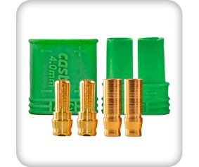 Castle Creations 4mm Polarized Bullet Connector Set (Male/Female)