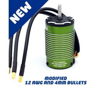 Castle Motor, 4-Pole Sensored Brushless, 1512-1800KV, 12Awg, 4mm Bullets