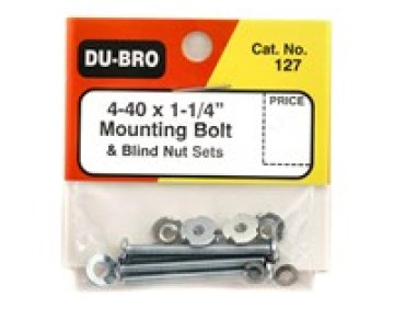 Du-Bro Mounting Bolts & Blind Nuts 4-40 x 1-1/4