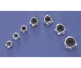 Du-Bro 6-32 Stainless Steel Nylon Insert Lock Nuts (4/pkg)