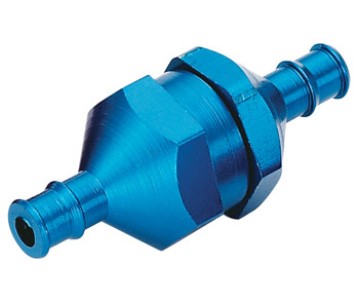 Du-Bro In Line Fuel Filter w/Plug (Blue) (1/pkg)