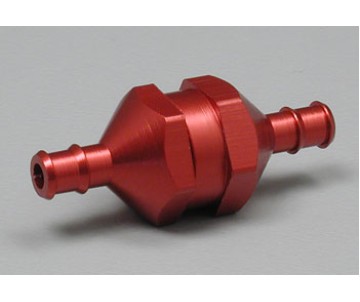 Du-Bro In Line Fuel Filter w/Plug (Red) (1/pkg)