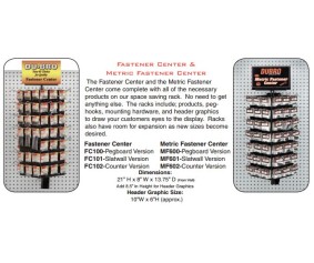 Du-Bro Fastener Center w/Merchandise (Slatwall)