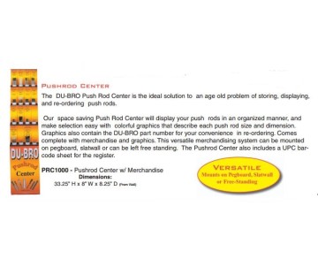Du-Bro Pushrod Center with Merchandise