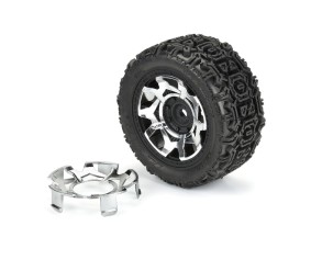 Duratrax Clp-Lck Whl Fce Mirror Chrm for Rpper 5.7 Whl (2)