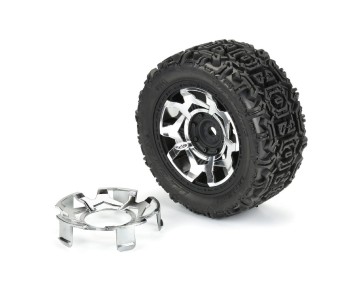 Duratrax Clp-Lck Whl Fce Mirror Chrm for Rpper 5.7 Whl (2)