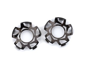 Duratrax Clip-Lck Whl Face Blk Chrm for Ripper 5.7 Whl (2)