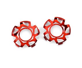 Duratrax Clip-Lck Whl Face Red Chrm for Ripper 5.7 Whl (2)