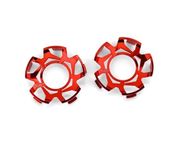 Duratrax Clip-Lck Whl Face Red Chrm for Ripper 5.7 Whl (2)