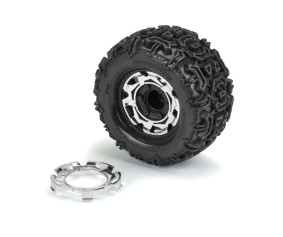 Duratrax Clp-Lck Whl Fce Mirror Chrm for Rpper 2.8 Whl (2)