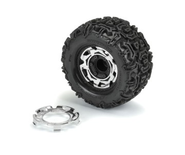 Duratrax Clp-Lck Whl Fce Mirror Chrm for Rpper 2.8 Whl (2)
