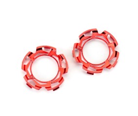 Duratrax Clip-Lck Whl Face Red Chrm for Ripper 2.8 Whl (2)