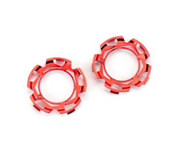 Duratrax Clip-Lck Whl Face Red Chrm for Ripper 2.8 Whl (2)