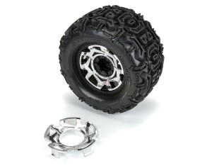 Duratrax Clip-Lock Wheel Face (Mirror Chrome) for Ripper 3.8