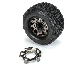 Duratrax Clip-Lock Wheel Face (Black Chrome) for Ripper 3.8