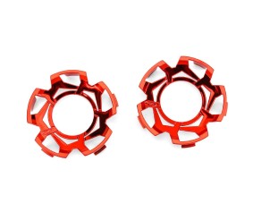 Duratrax Clip-Lock Wheel Face (Red Chrome) for Ripper 3.8