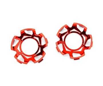 Duratrax Clip-Lock Wheel Face (Red Chrome) for Ripper 3.8