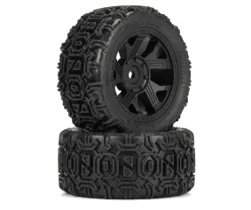 Duratrax 1/5 Warthog Trs Fr/Rr 5.7 MTD 24mm Blk Ripper (2)