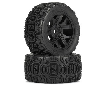 Duratrax 1/5 Warthog Trs Fr/Rr 5.7 MTD 24mm Blk Ripper (2)