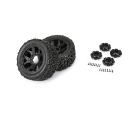 Duratrax 1/5 Warthog Trs Fr/Rr 5.7 MTD 24mm Blk Ripper (2)