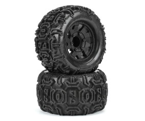 Duratrax 1/10 Warthog Trs Fr/R 2.8 MTD 12mm Blk Ripper (2)