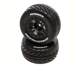 Duratrax SpeedTreads Robber SC MNTD Black:SLHR,4X4F/R, ECX