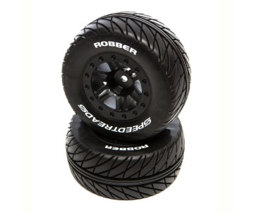 Duratrax SpeedTreads Robber SC MNTD Black:SLHR,4X4F/R, ECX