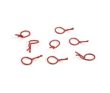 Dynamite Bent Body Clips Red (8)