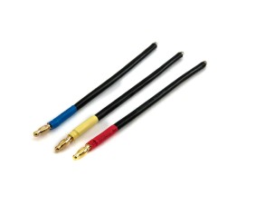Dynamite BL Motor Wire Set, 4mm Bullet Conn,Male,Bl/Yel/Org