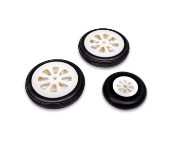 E-Flite Wheel Set Mains 60mm, Nose Wheel 44mm; Habu 80 