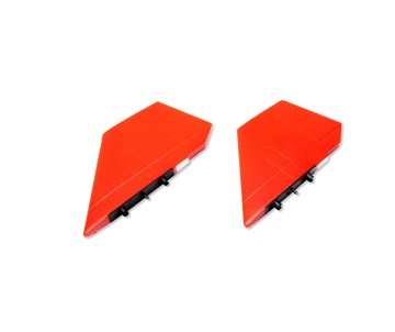 E-Flite Fin Set; Red, High Visibility: SR-71 Twin 40mm EDF