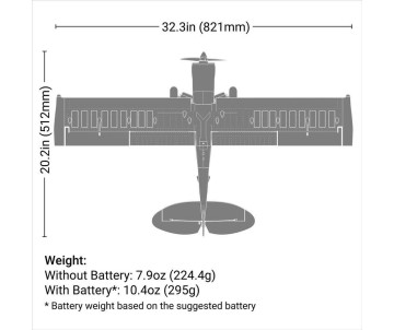 E-Flite Micro Scrappy 800mm BNF Basic