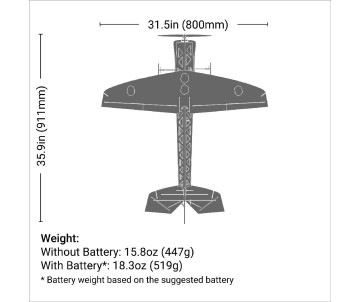 E-Flite 4-Site 3D FF (Flat Foamy) 800mm PNP