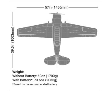 E-Flite SNJ-5/AT-6 Texan 1.5m PNP