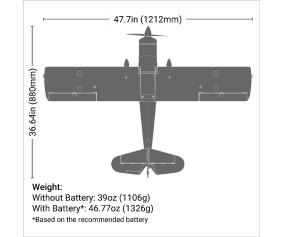 E-Flite Decathlon 1.2m with Smart PNP