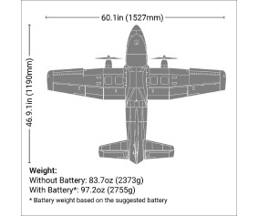 E-Flite EC-1500 Twin 1.5m PNP