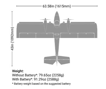 E-Flite Twin Timber 1.6m BNF-B