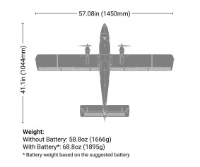 E-Flite DHC-6 Twin Otter 1.4m PNP