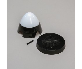 E-Flite Spinner, 4 blade, 75mm: P-51D 1.2m, Black/White