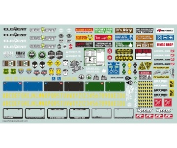 Element RC Enduro Scale Decal Sheet