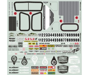 Element RC Enduro Ecto Decal Sheet