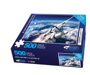 Estes Rockets NASA Saturn V & Saturn 1B 500 Piece Puzzle