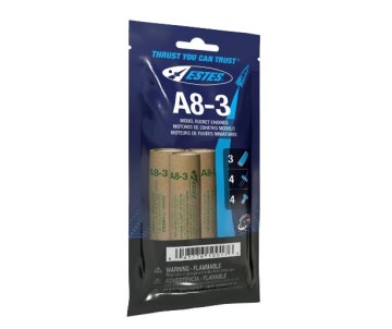 Estes Rockets A8-3 (3 ea) - Bagged