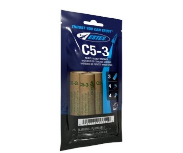 Estes Rockets C5-3 Engines (3) - Bagged