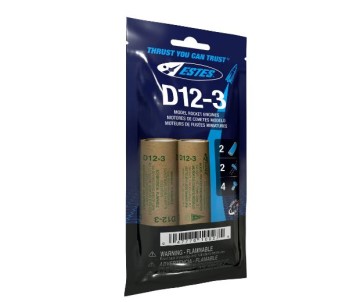Estes Rockets D12-3 (2 ea) - Bagged