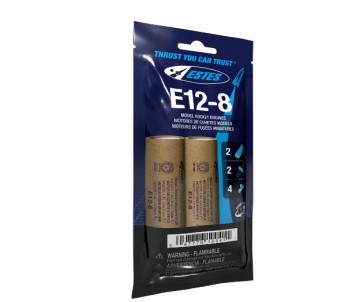 Estes Rockets E12-8 (2 ea) - Bagged