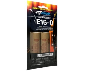 Estes Rockets E16-0 29 mm (2 ea) - Bagged