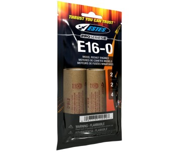 Estes Rockets E16-0 29 mm (2 ea) - Bagged