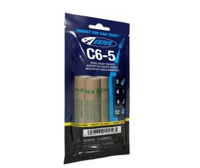 Estes Rockets C6-5 Flight Pack (3) with wadding - Bagged